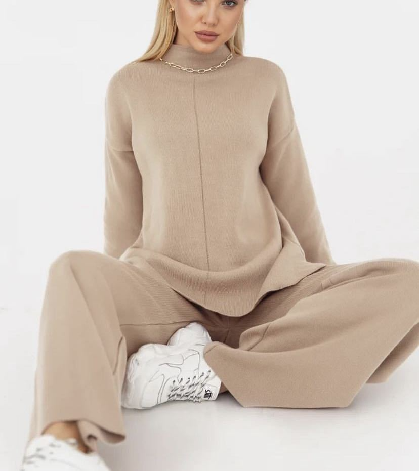 Trendy Oversized Dames Loungewear Set met Wijde Pijpen