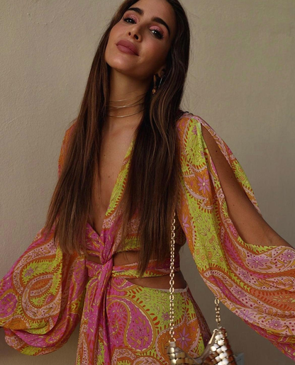 Nikkie | Vibrant Paisley Print Dress