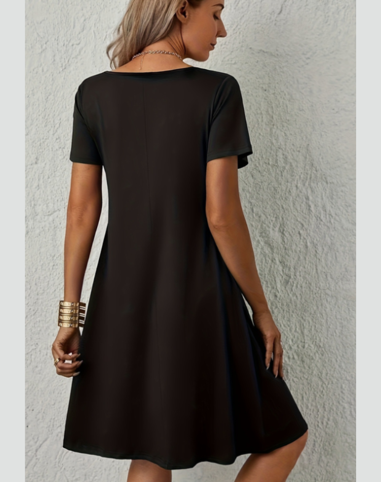 Sandria | V-Hals Dames Midi Jurk