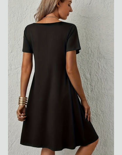 Sandria | V-Hals Dames Midi Jurk
