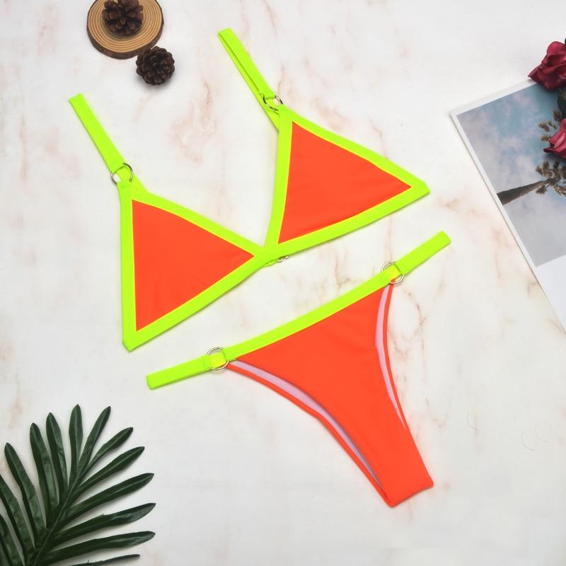 Marj | Minimalistische Bikini met Ringdetails en Triangel Top