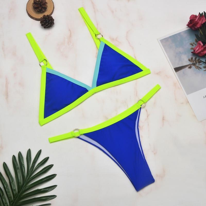 Marj | Minimalistische Bikini met Ringdetails en Triangel Top