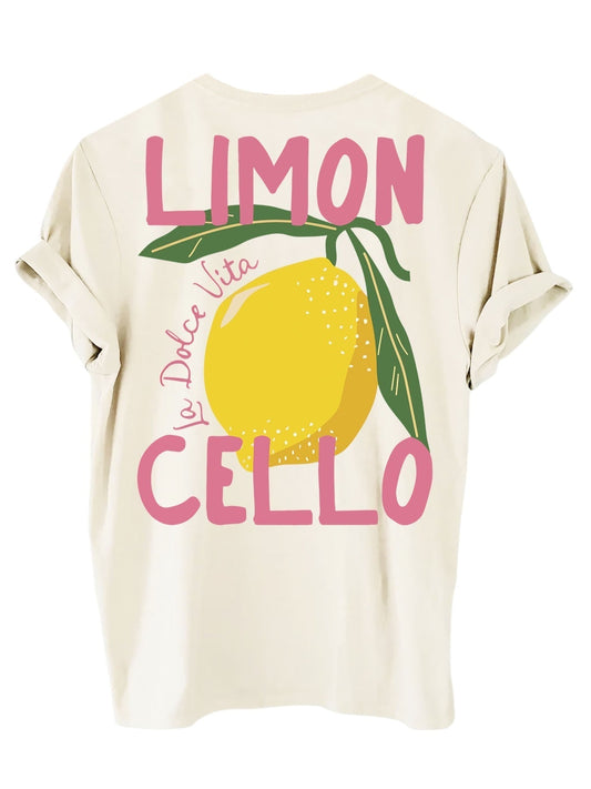 Comfortabele Dames T-shirt met Citroen Print