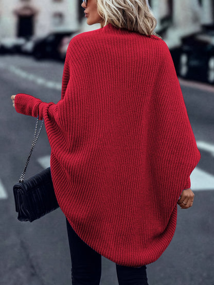 Warm Lang Gebreid Dames Vest Met Losse Pasvorm