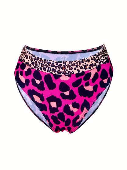 Fayyaza | Leopard Print High-Waisted Bikini Set