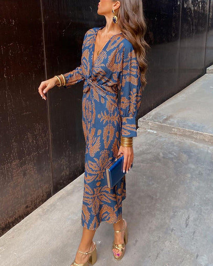 Catrina | Bohemian Midi Jurk met Print
