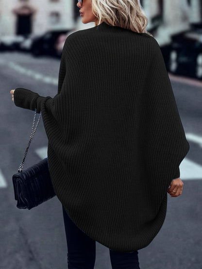 Warm Lang Gebreid Dames Vest Met Losse Pasvorm