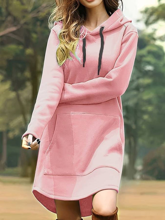 Casual Comfortabele Sweater Jurk met Hoodie