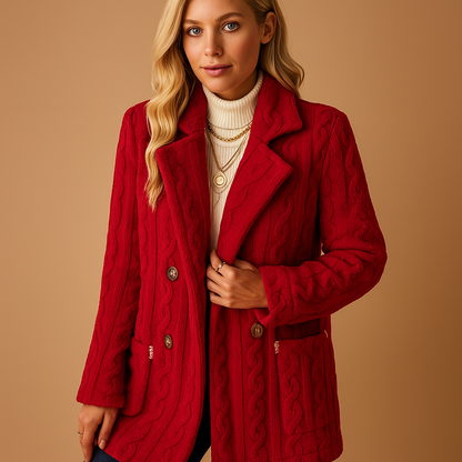 Warme Lange Teddy Dames Winter Jas met Knopen