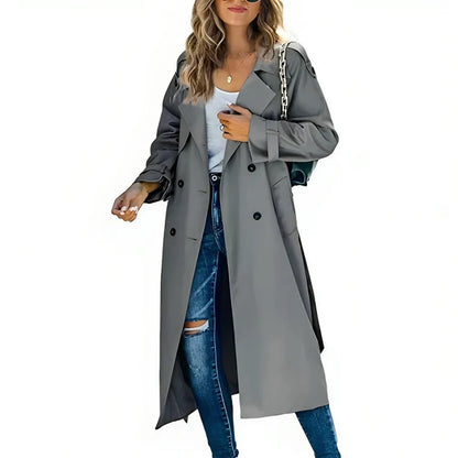 Stijlvolle Elegante Dames Trenchcoat Met Ceintuur