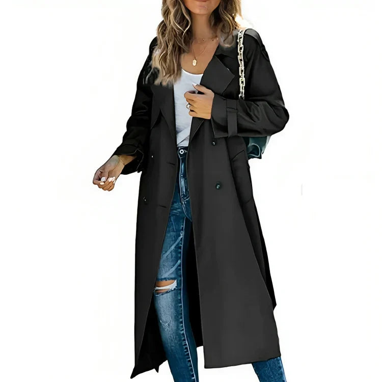 Stijlvolle Elegante Dames Trenchcoat Met Ceintuur