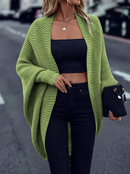 Warm Lang Gebreid Dames Vest Met Losse Pasvorm