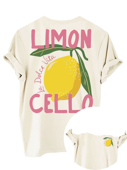 Comfortabele Dames T-shirt met Citroen Print