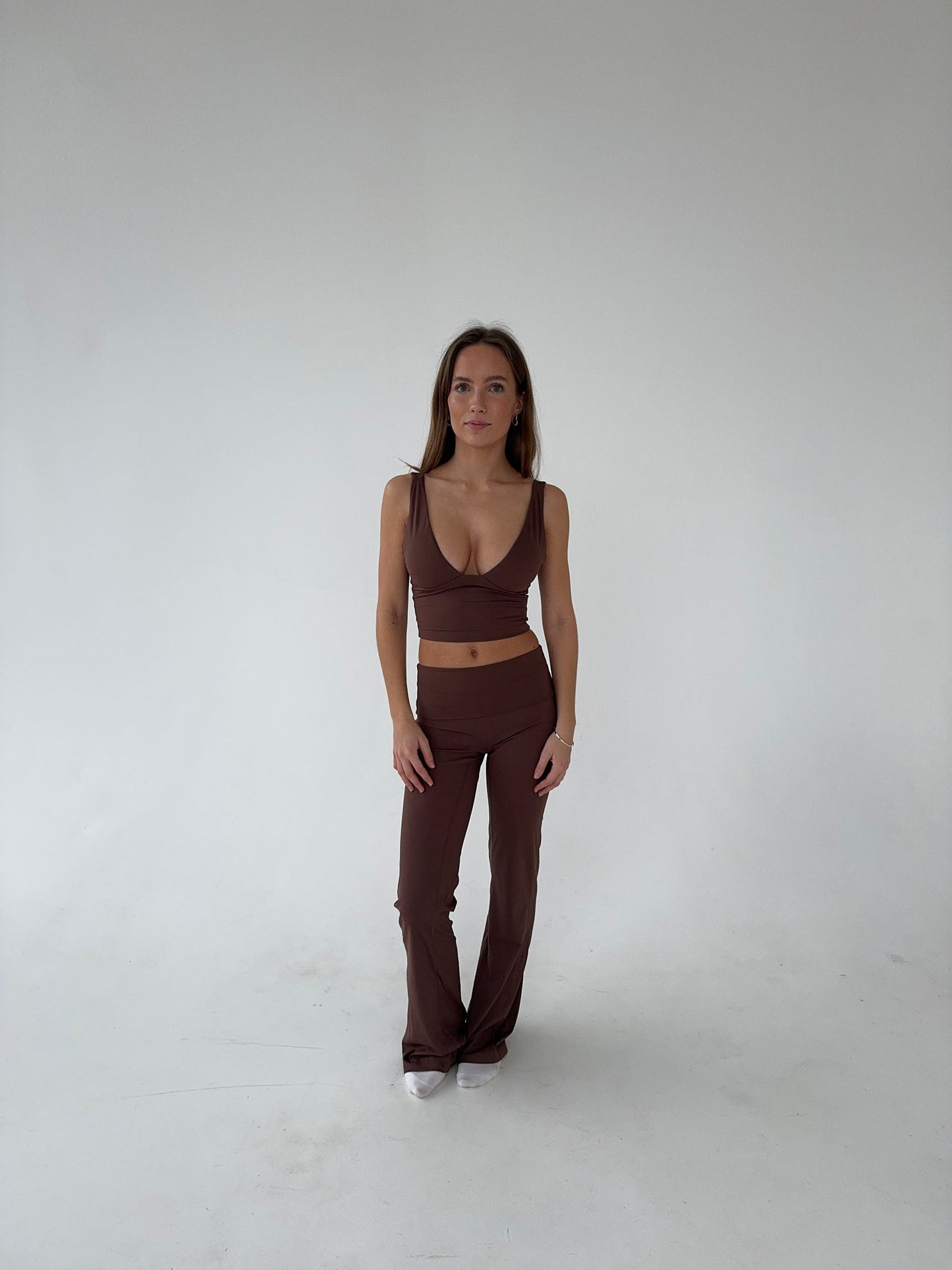 Azariah | Bruine Flared Legging
