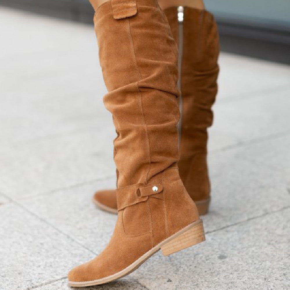 Trendy comfortable cowboy boots with playful details and elegant appearance