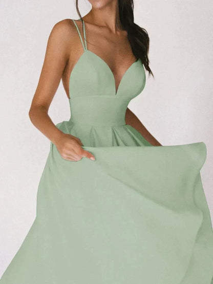 Ermina | Elegante Midi-Jurk met Spaghettibandjes