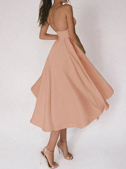 Ermina | Elegante Midi-Jurk met Spaghettibandjes