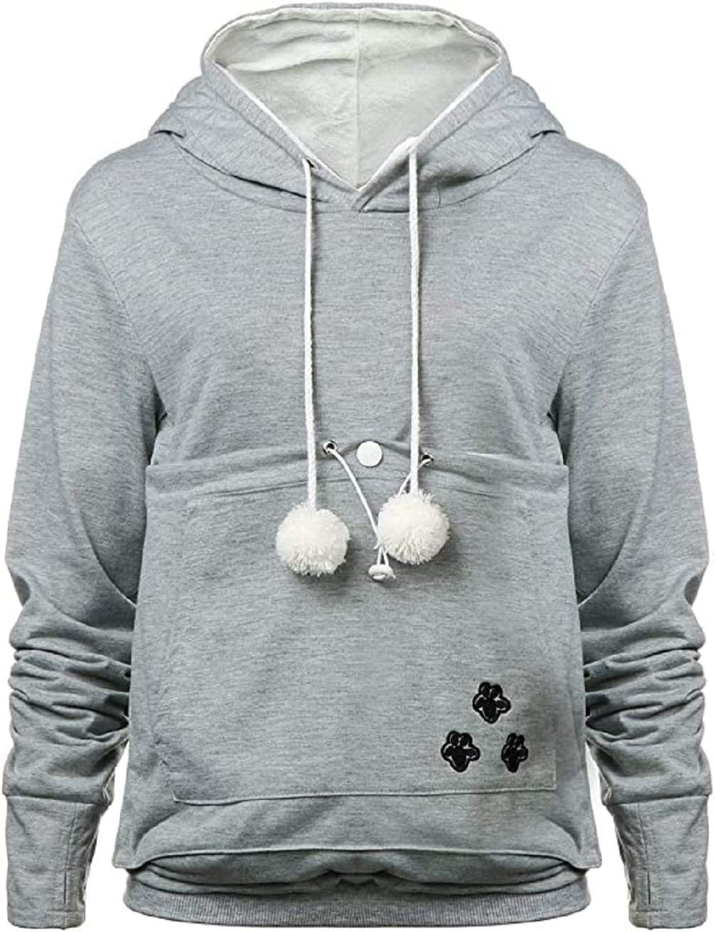 Comfortable Practical Women's Hoodie with Front Pocket for Pets