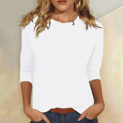 Stella | Crew Neck 3/4 Sleeve Top for Women