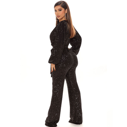 Layla | Glamoureuze Glitter Jumpsuit