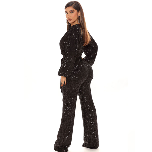 Layla | Glamoureuze Glitter Jumpsuit