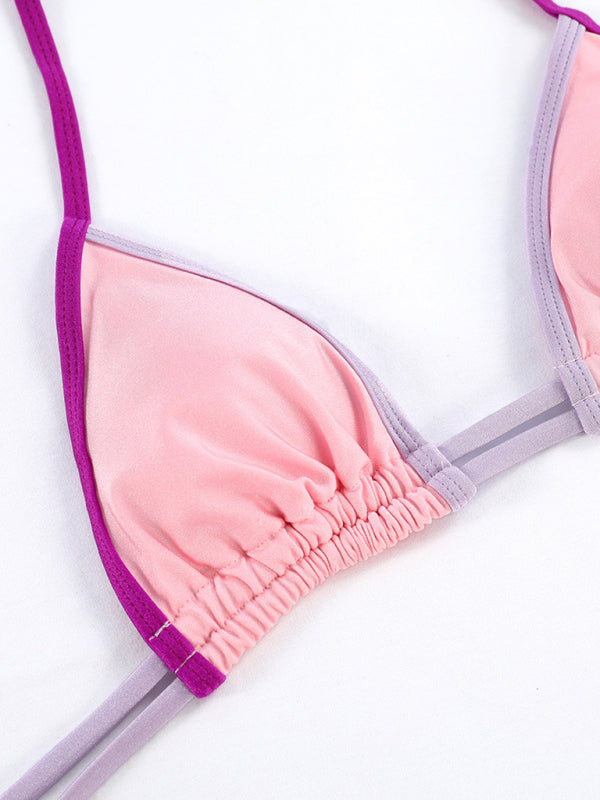 Parli | Bikini triangle avec détails contrastants à nouer