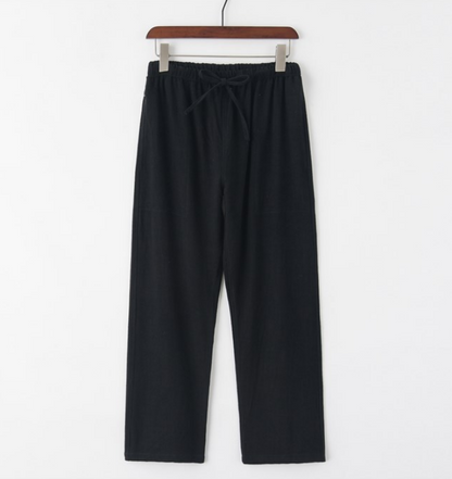 Davy | Luchtige Linnen Look Broek met Trekkoord