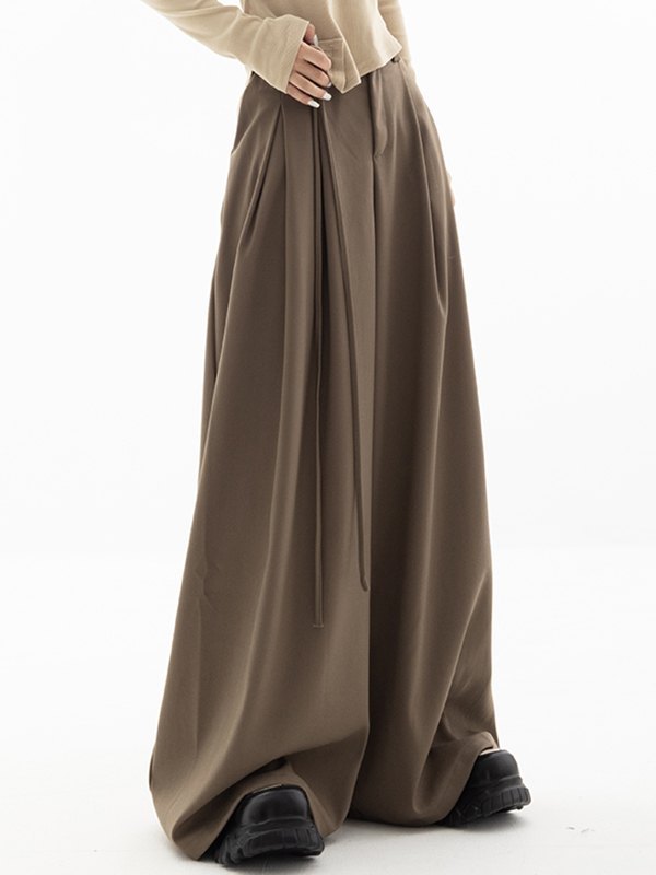 Ren | Wijde Pantalon met Hoge Taille
