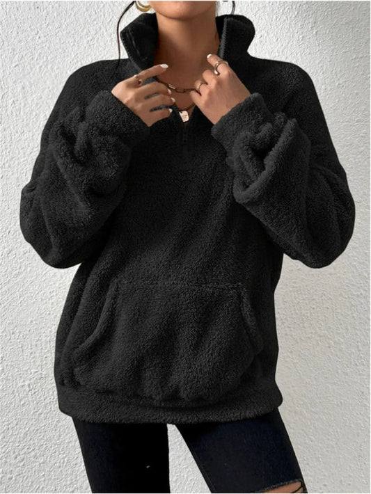 Zachte Oversized Dames Fleece Hoodie met Capuchon