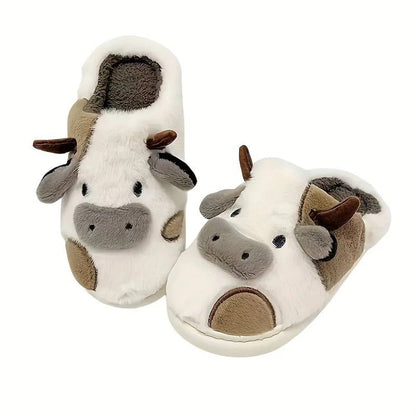 Comfortabele Dames Pantoffels met Speelse Koeienprint