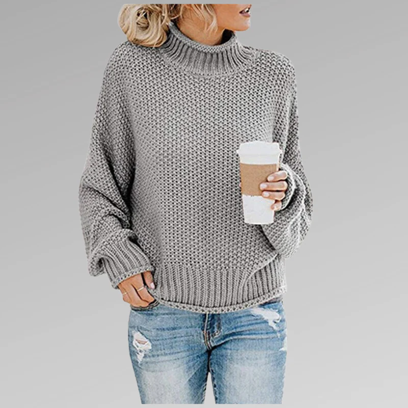 Oversized Zachte Dames Coltrui met Gebreide Structuur