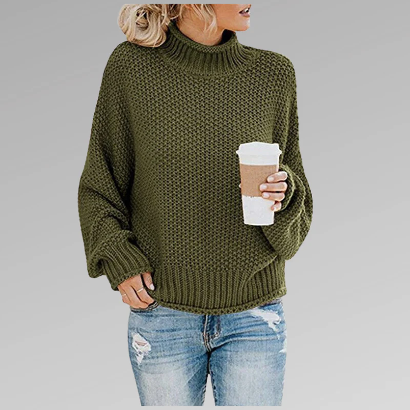 Oversized Zachte Dames Coltrui met Gebreide Structuur
