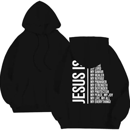 Oversized Comfortabele Dames Hoodie met Jesus Print