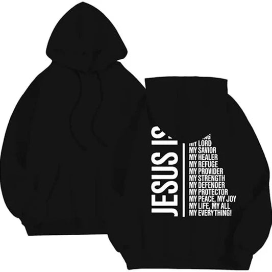Oversized Comfortabele Dames Hoodie met Jesus Print