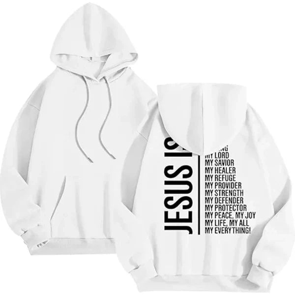 Oversized Comfortabele Dames Hoodie met Jesus Print