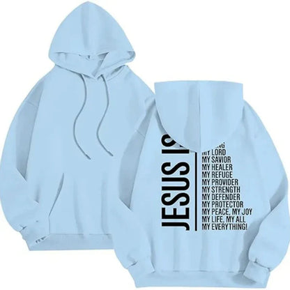 Oversized Comfortabele Dames Hoodie met Jesus Print