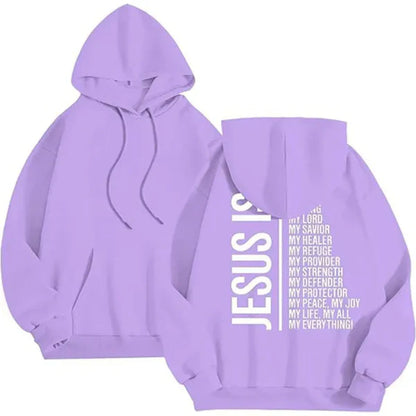 Oversized Comfortabele Dames Hoodie met Jesus Print