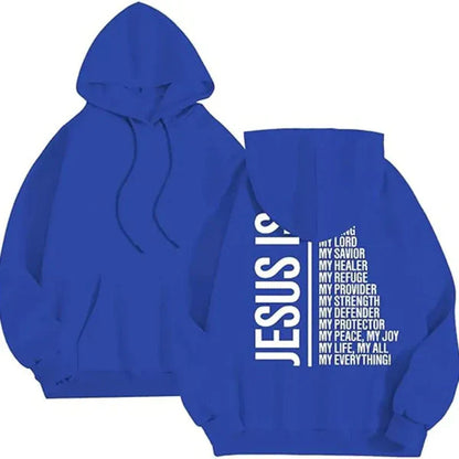 Oversized Comfortabele Dames Hoodie met Jesus Print