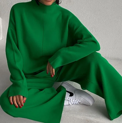 Trendy Oversized Dames Loungewear Set met Wijde Pijpen