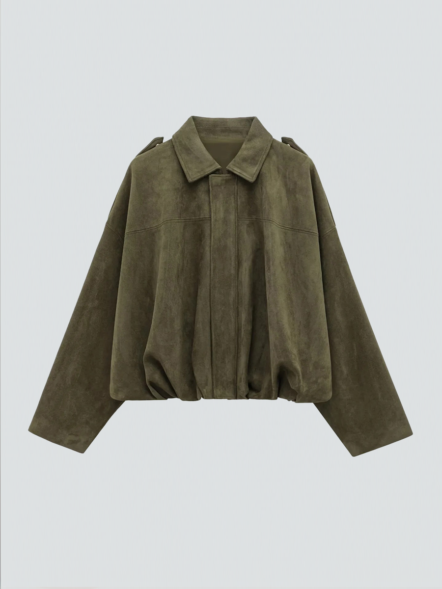 Shaheeda | Oversized Suede Jacket