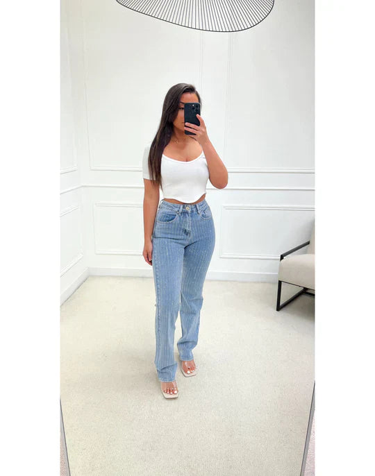 Rosie | Strass Versierde Broek