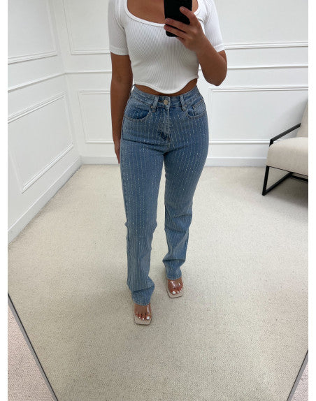 Rosie | Strass Versierde Broek