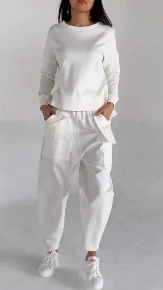 Trendy functionele dames set met lichte sweater look