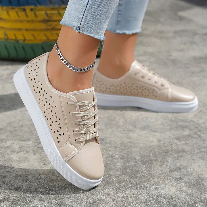 Stylish Women's Sneakers with Airy Perforation