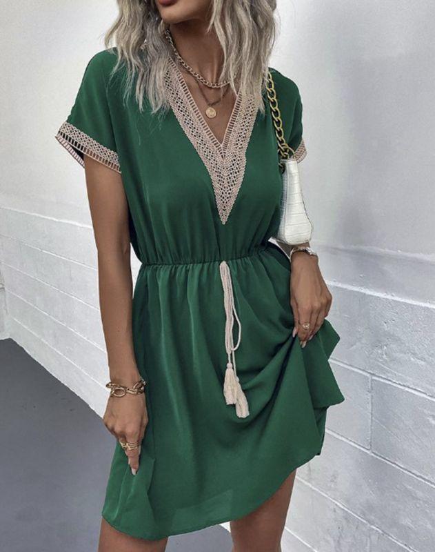 Lex | Boho Strandjurk met Kanten Details
