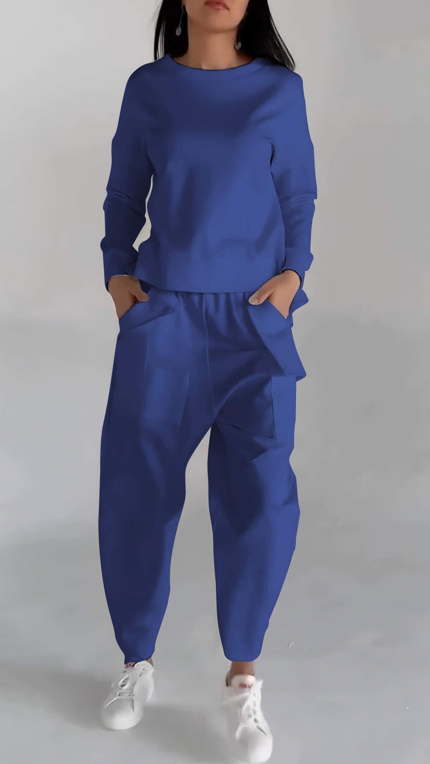 Trendy functionele dames set met lichte sweater look