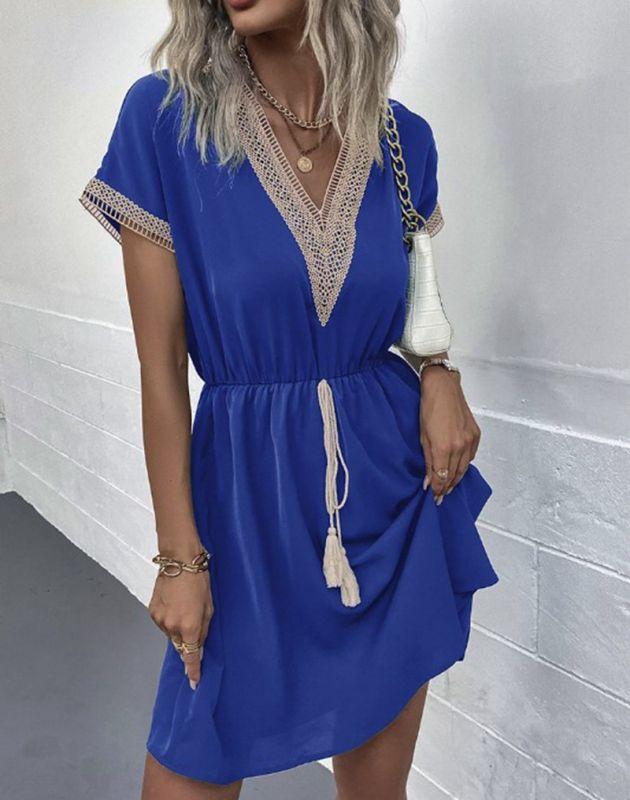 Lex | Boho Strandjurk met Kanten Details
