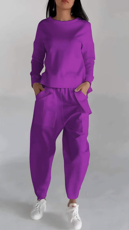 Trendy functionele dames set met lichte sweater look