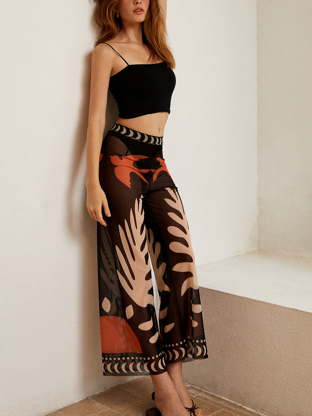 Belena | Bohemien Mesh Palazzo Broek