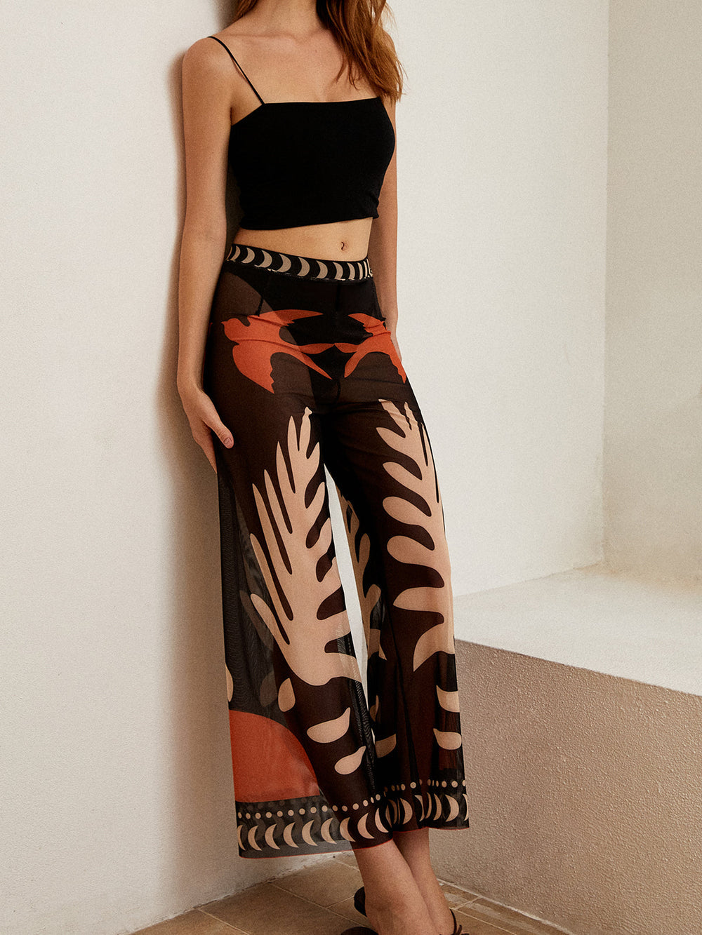 Belena | Bohemien Mesh Palazzo Broek